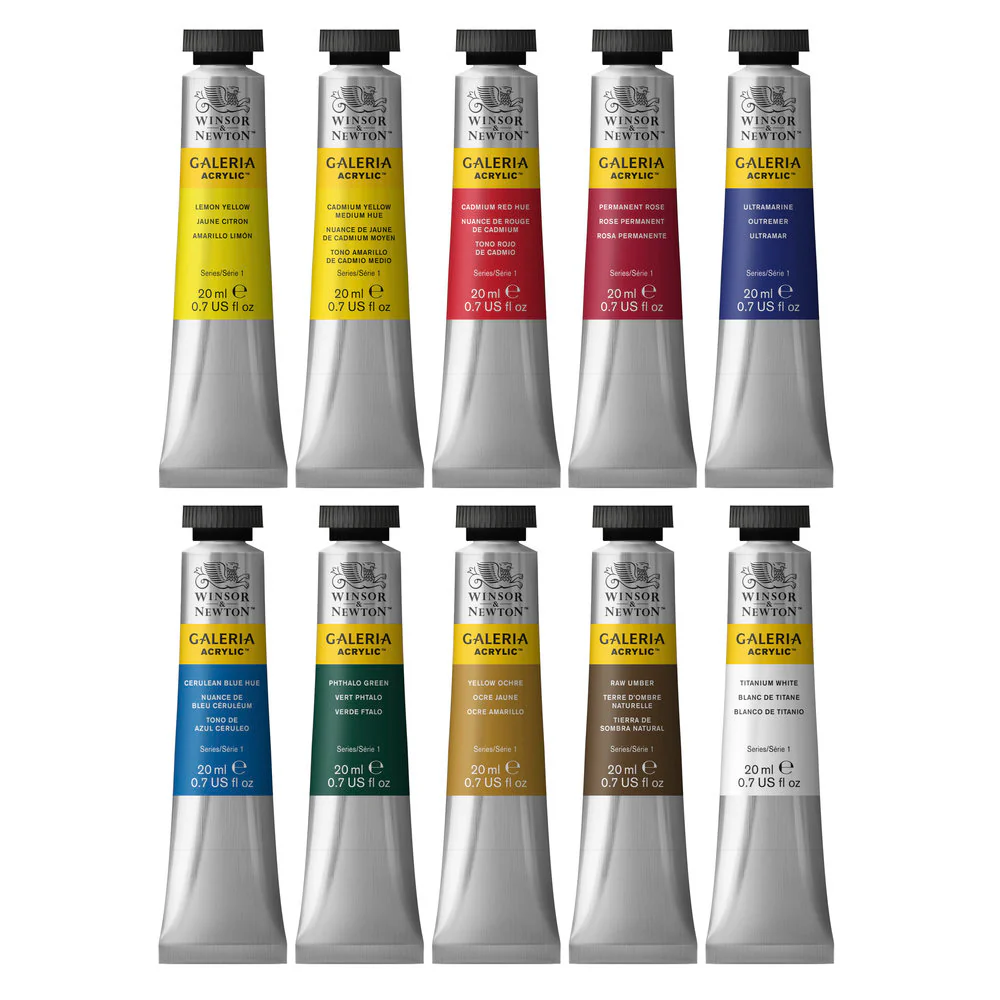W&N Galeria Acrylic 10 x 20ml Tube Set - Image 2