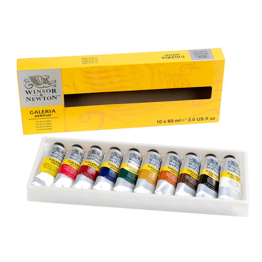 W&N Galeria Acrylic 10 x 60ml Tube Set - Image 2