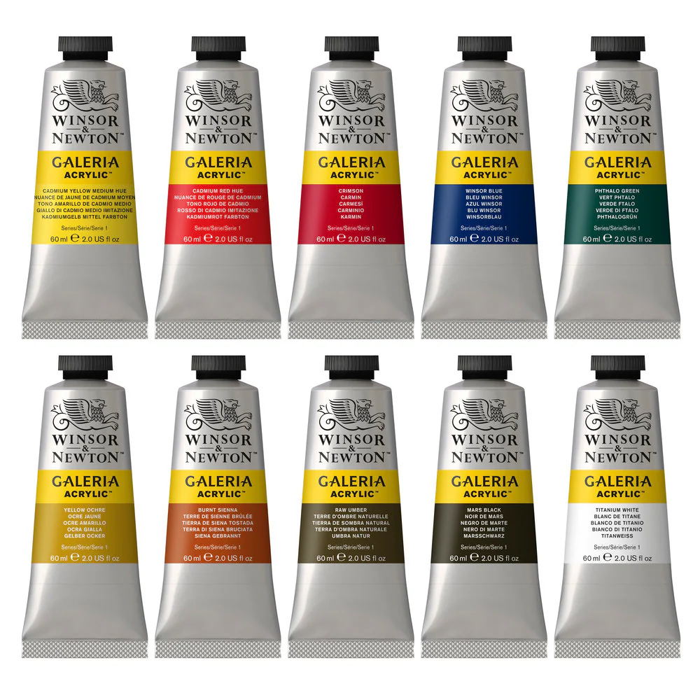 W&N Galeria Acrylic 10 x 60ml Tube Set - Image 3