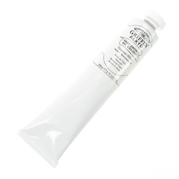 W&N Griffin Alkyd Oil Colour 200ml Titanium White - Image 2