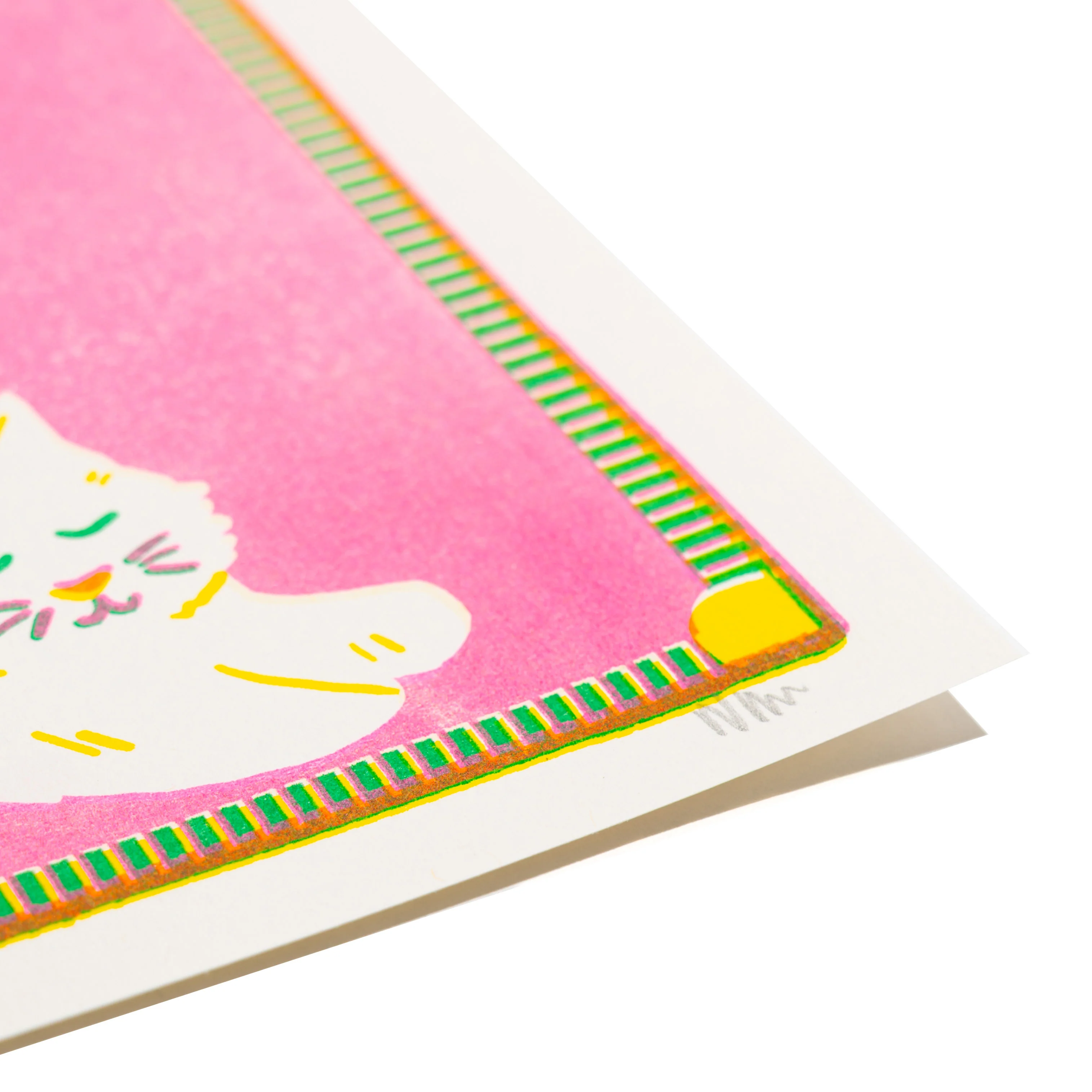 White Cat Mini Print - Image 3