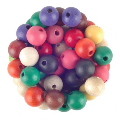 Wood Beads 10mm Round 100 Pack - Image 4