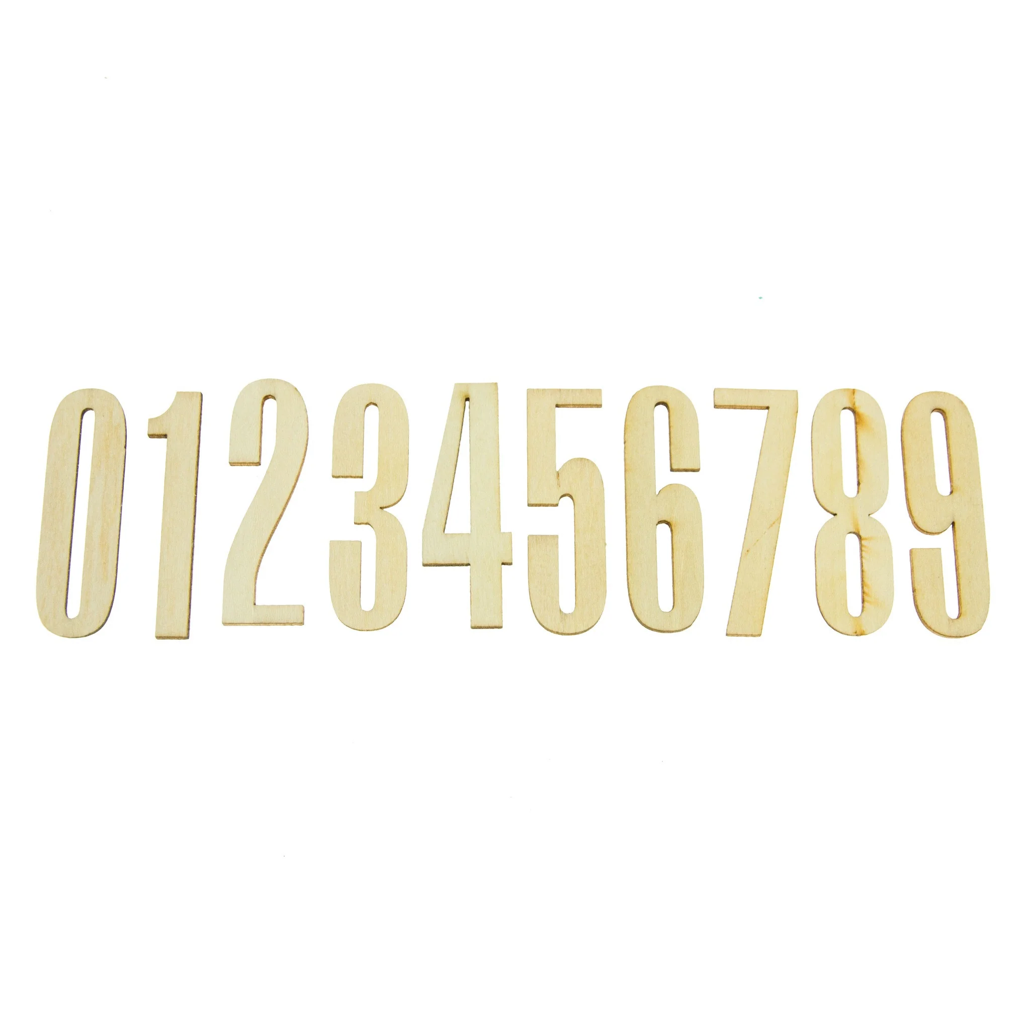 Wooden Numbers 1-0 (10pcs)