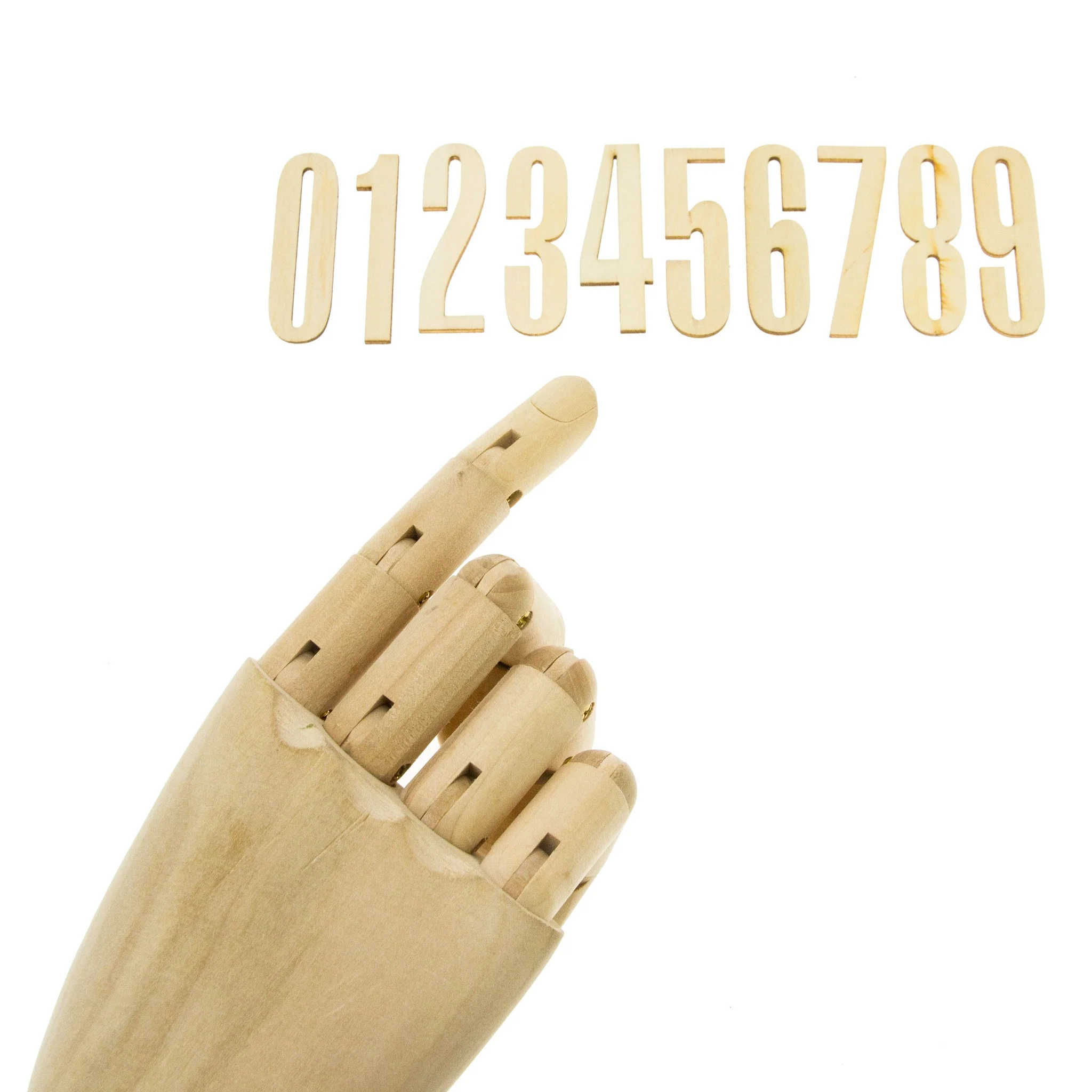 Wooden Numbers 1-0 (10pcs) - Image 2