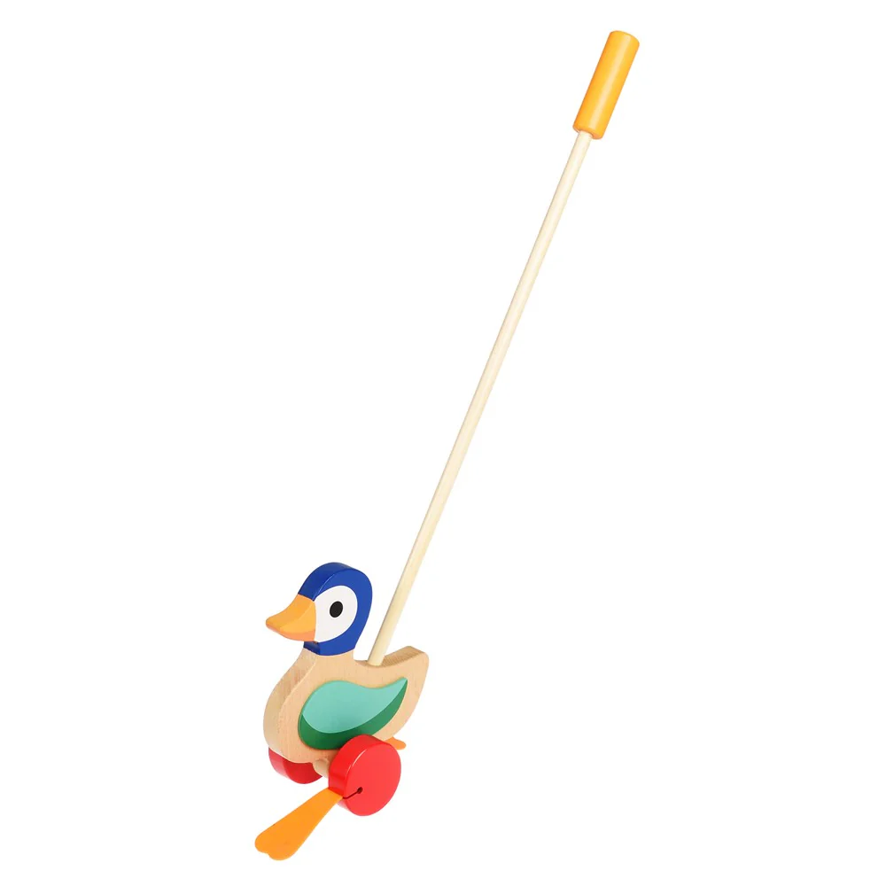Wooden Push Along Flapping Duck - Image 2