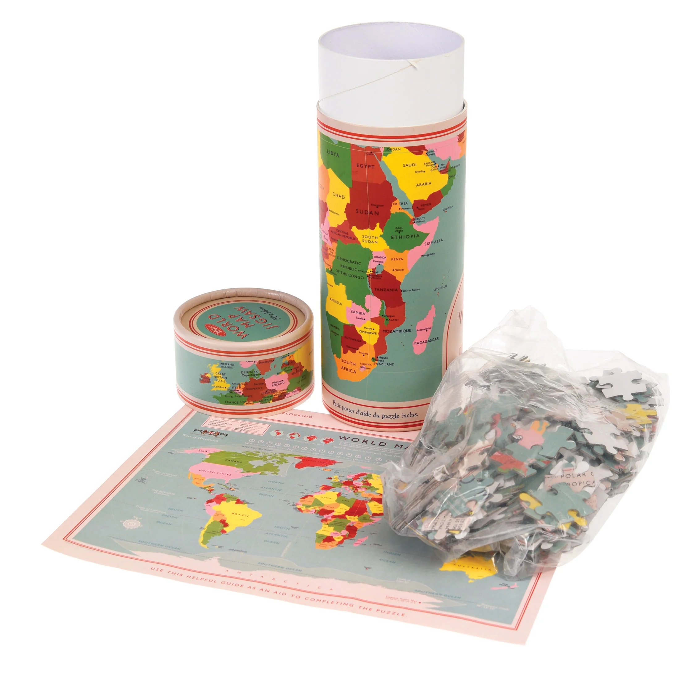 World Map 300 Piece Puzzle In A Tube - Image 2