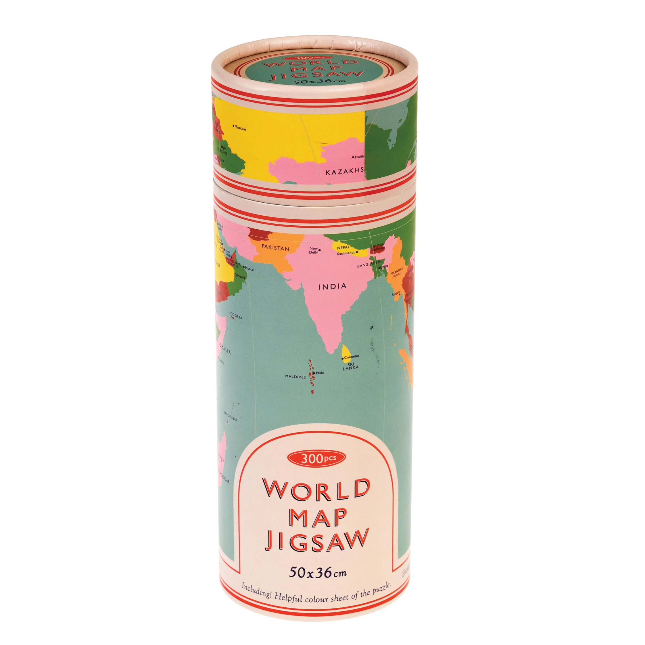 World Map 300 Piece Puzzle In A Tube - Image 3