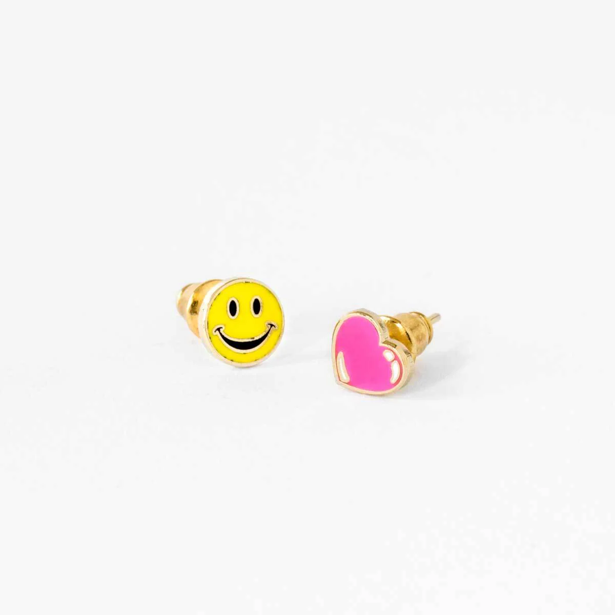 YOW: Earrings - Happy Face & Heart - Image 2