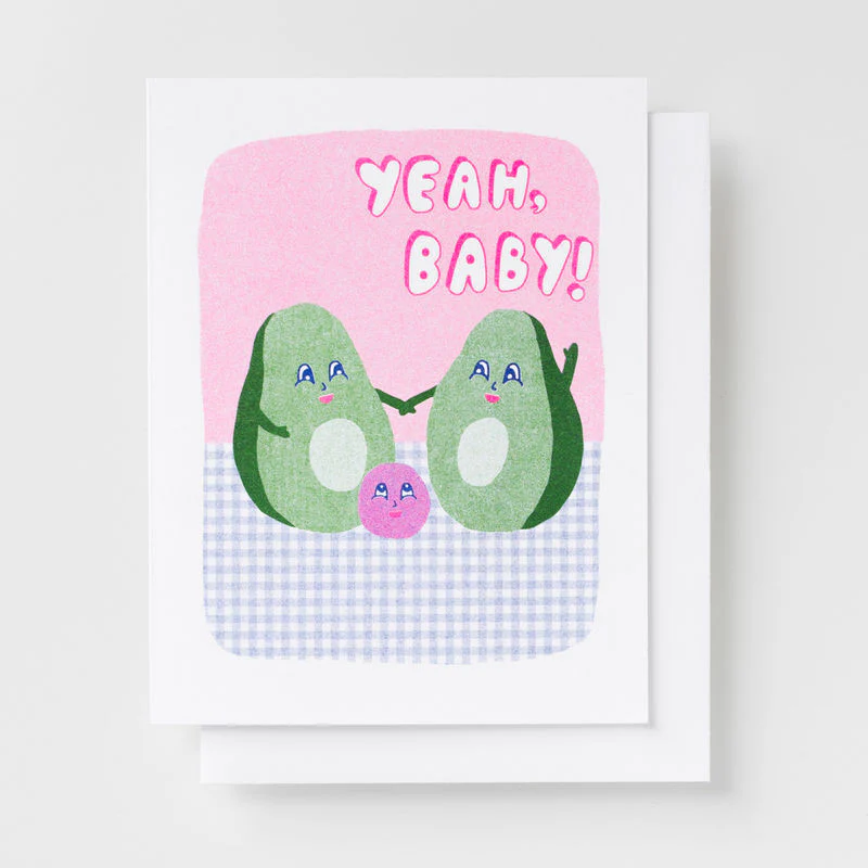 YOW: Riso Card - Yeah, Baby! Avocado