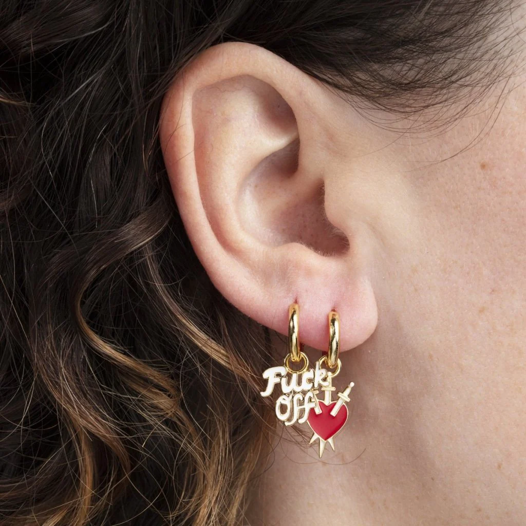 YOW: Earrings - F*ck Off & Heart - Image 2