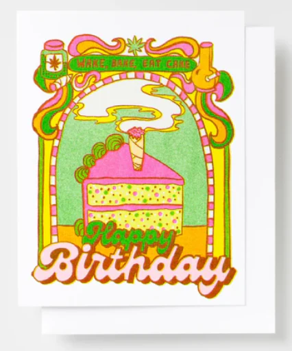 YOW: Riso Card - Wake Bake Eat Cake