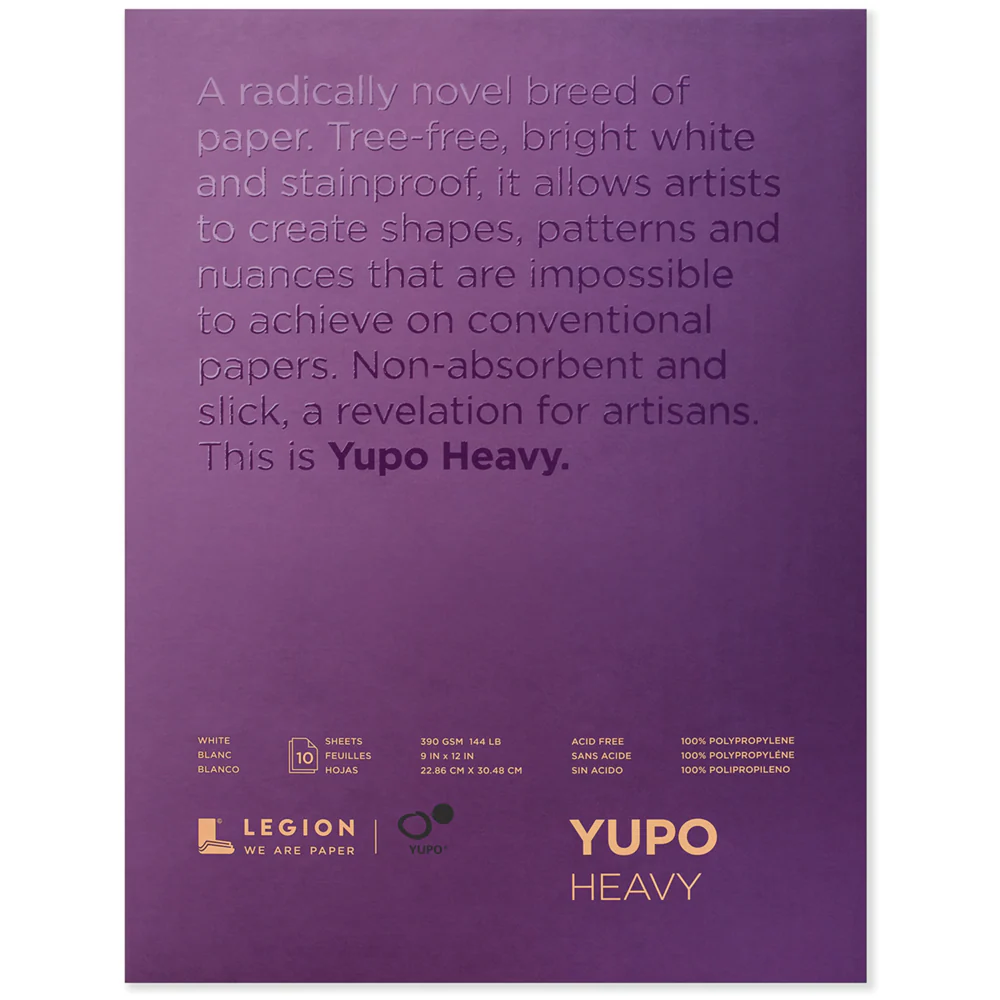 Yupo Heavy Pad 10sheets 9 x 12 Inch WHITE